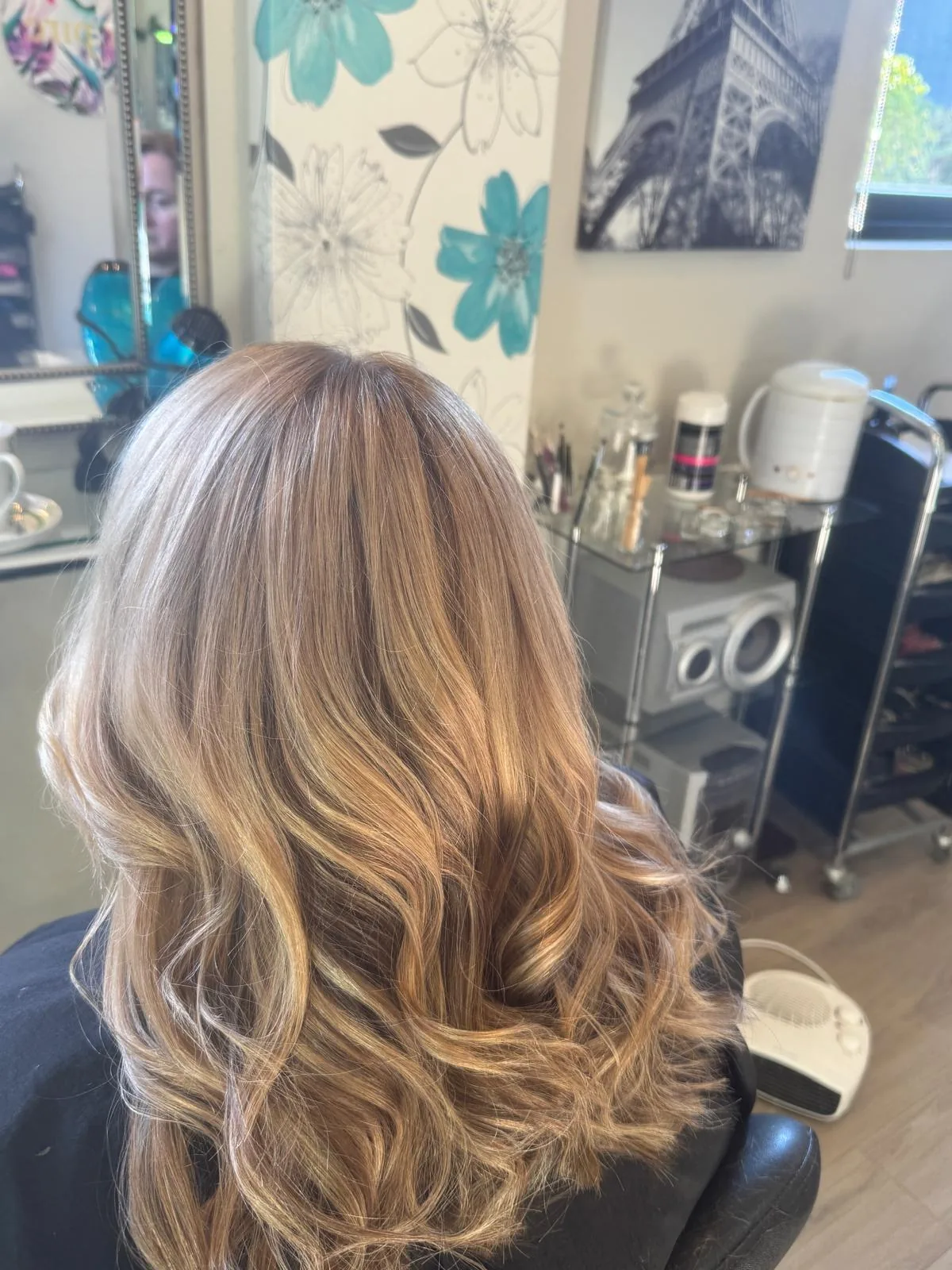 Blonde balayage bouncy waves, Redcliffs