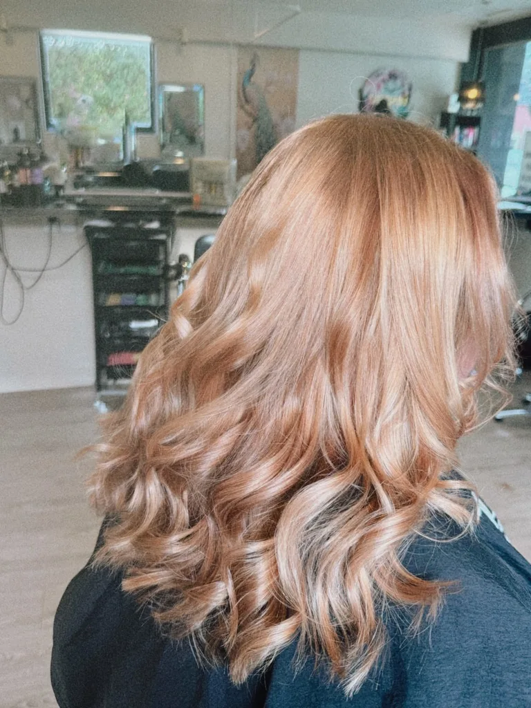 Rich copper bouncy curls by Carolyn — Babalon for Hair, Redcliffs Christchurch