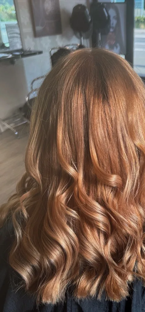 Strawberry blonde bouncy curls, Babalon for Hair Christchurch