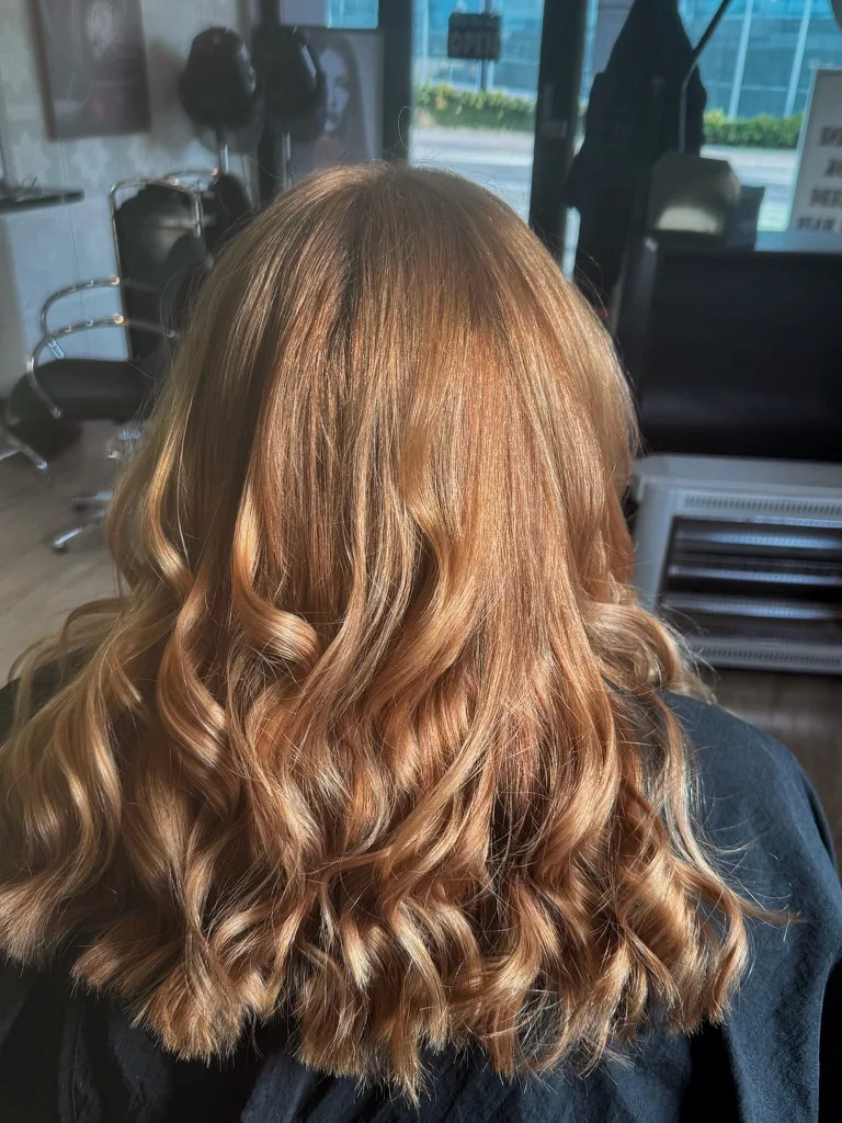 Strawberry blonde bouncy curls, Babalon for Hair Redcliffs