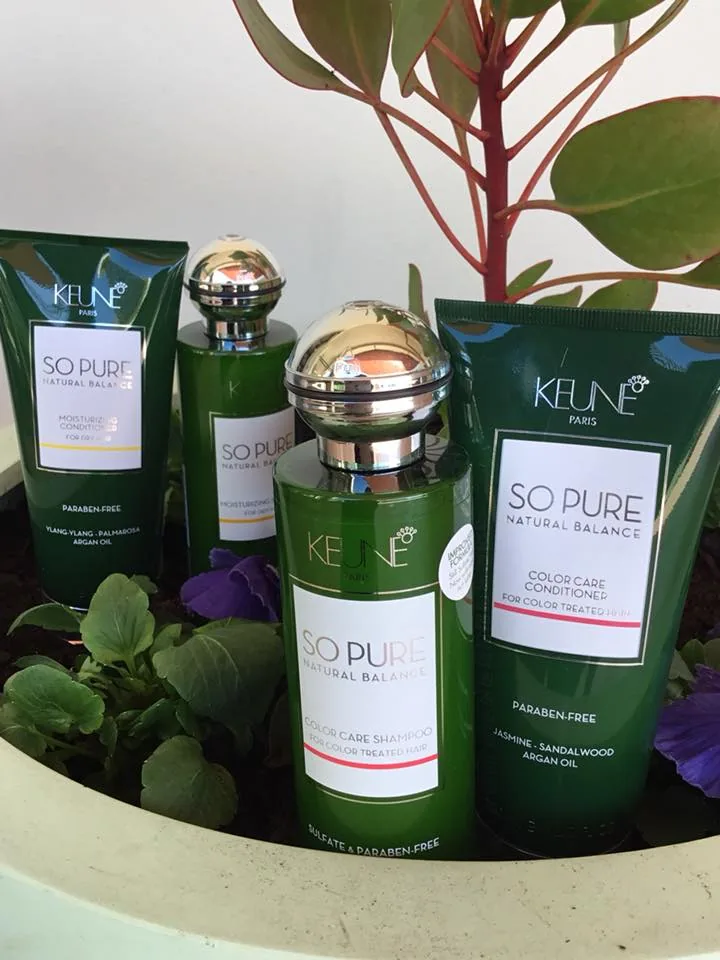 Keune So Pure Natural Balance products — the brand we stock at Babalon for Hair